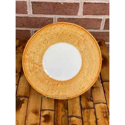 Rosanna Plato Italiano Amarillo/Oro Banda Blanco Esmaltado Foto 1 de 4