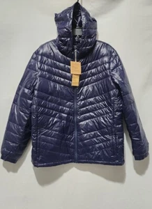 Men's Blue Packable Insulated Warm Hooded Puffer Down Jacket Winter Coat - Picture 1 of 10