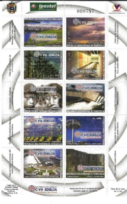 Venezuela: 2004; Scott 1639, sheet of 10, Edelca, 40th Anniv. EBV563 - Image 1 of 2