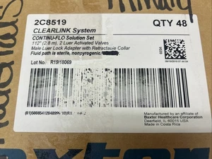 Baxter Clearlink System Continu-Flo Solution Set 48 Ct 10 Drops 112” 2C8519 - Picture 1 of 2