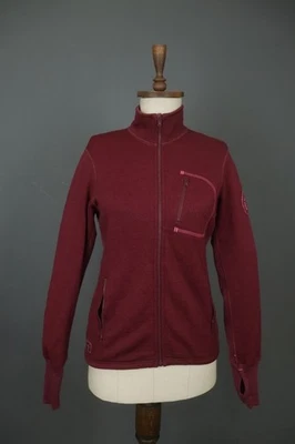 Prenda deportiva Devold roja cuello alto manga raglán calce ajustado cuarto cremallera talla S Foto 1 de 4