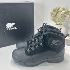 Sorel Buxton Lite Lace Waterproof Boots Insulated Black NM4983-01 Men 12 NWB - Picture 1 of 11