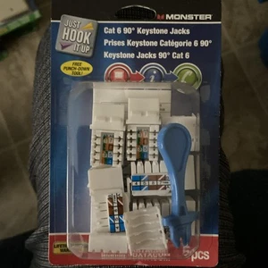 Monster Cable - 140258-00  - Just Hook It Up - Adapter 5 pk - Cat 6 90* Jacks - Zdjęcie 1 z 2