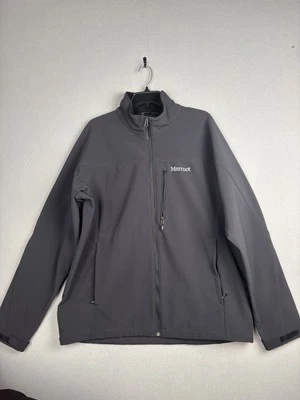 Marmot Jacket Mens XL Gray Softshell Full Zip Windproof Water Resistant Outdoor - Image 1 of 4