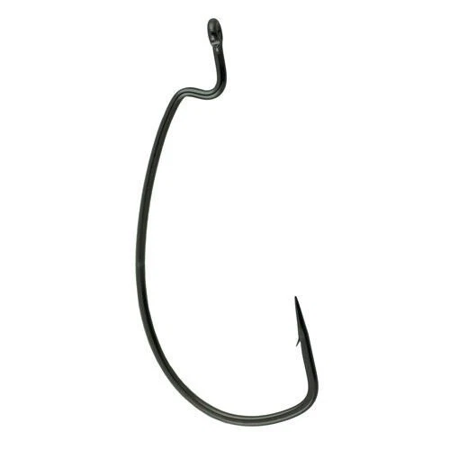 Gamakatsu Offset Shank EWG Worm Freshwater Hook #4/0 NS Black 25/Pack 58414-25 - Image 1 of 1