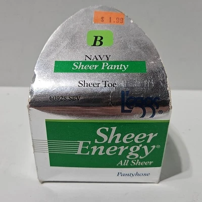 Pantimedias Leggs Sheer Energy All Sheer Azul Marino Talla B Panty Transparente Puntera Transparente Foto 1 de 4