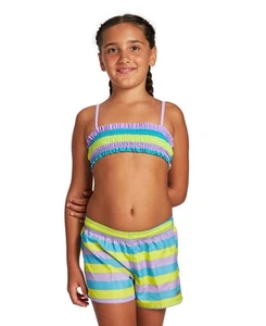 Arena girls' swim shorts ALLOVER SHORTS JR, LILAC MULTI, 10-11 years - Picture 1 of 4