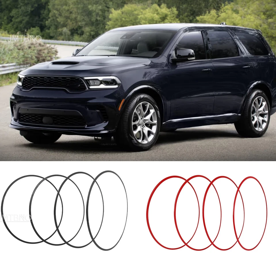 Cubierta protectora de llanta de aluminio para automóvil 4 piezas para Dodge Durango SXT RT SRT Foto 1 de 4
