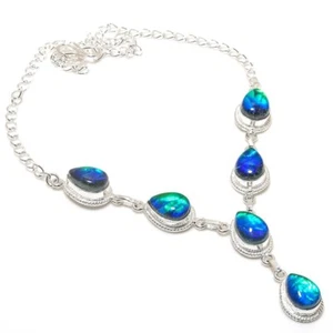 Triplet Opal Gemstone Handmade 925 Sterling Silver Jewelry Necklaces Sz 18" - Picture 1 of 1