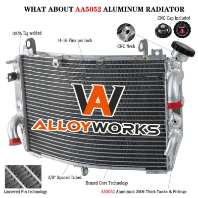 NEW Full Aluminum Radiator For 2009-2014 2010 2011 2013 Yamaha R1 YZF R1 - Image 1 of 4