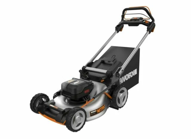 WORX Nitro WG753 21" 40V Cordless Self-Propelled Lawn Mower - Black/Orange