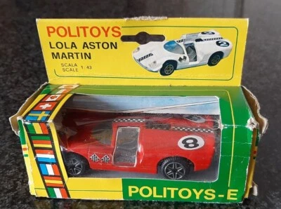 # POLITOYS E # LOLA ASTON MARTIN, n.565, scala 1/43, NMINT IN BOX, RUOTE VELOCI - Immagine 1 di 4