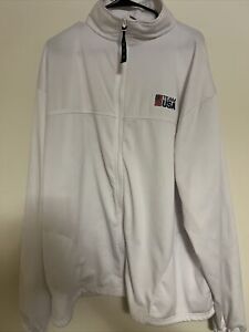 Team USA Size 3XL Olympic Committee White Full Zip Up