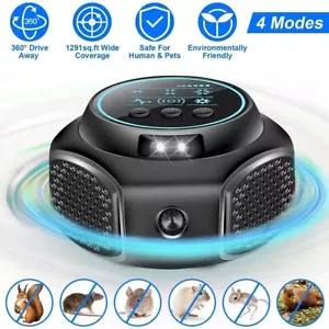 4 in 1 Ultrasonic Rodent Repellent Pest Repeller Mouse Blocker Rat Deterrent US - Picture 1 of 15
