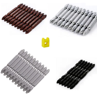 10Pcs Magnetic PH2 Screwdriver Power Drill Bit Set Philips 1/4" Hex Double Ended - Image 1 of 4