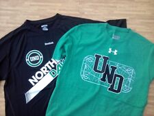 North Dakota Hockey Under Armour & Reebok Shirt Set ~ Large ~ Fighting Sioux