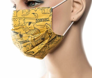 Maschera bocca bambini animali frutta fantasia multicolore maschera protettiva maschera lavabile nuova - Foto 1 di 5