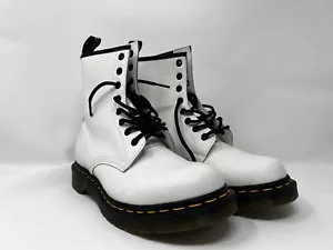 Dr. Martens 1460 Smooth Leather Boots, Women's Size 8 , White NEW 11821100 - Picture 1 of 6