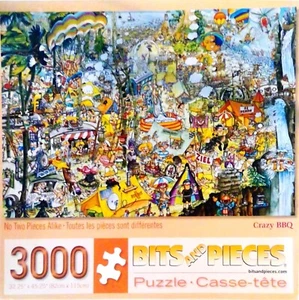Bits and Pieces Puzzle - Crazy BBQ - 3000 Teile - 32 Zoll x 45 Zoll - Bild 1 von 3