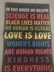 Pride Flag Garden Flags for in This House We Believe Science Is Real Black Lives