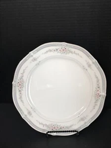 Noritake Rothschild Ivory Baroque Blue Band, Pink Floral Dinner 10.25" - Picture 1 of 4