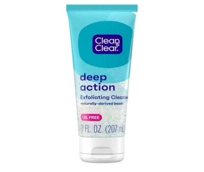 Clean & Clear Oil-Free Deep Action Exfoliating Facial Scrub, Cooling Face Wash - Image 1 of 4