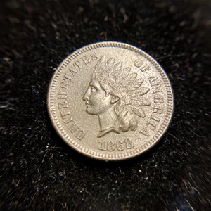 1868 Indian Head Cent AU net XF Tough Date One Penny 1c MAKE OFFER! - Picture 1 of 4