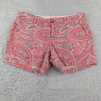 Pantalones Cortos Old Navy Para Mujer 6 Rosa Paisley Floral Chino Verano Playa tiro bajo Foto 1 de 4