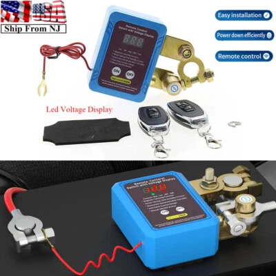 Interruptor de apagado de batería remoto inteligente para automóvil con pantalla de voltaje LED antirrobo Foto 1 de 4