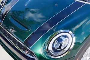 Black with Silver Hood Stripes for Mini Cooper & S F56 2014 - 2024 Exact Fit - Picture 1 of 5
