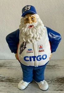 NASCAR Santa Citgo #99 Collector Figurine 8” Jeff Burton Hand Signed Ships Free - Picture 1 of 5
