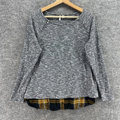 Suéter Pullover Cato M Gris Medio Tejido Manga Larga Rayón Cuello Redondo Informal Foto 1 de 4