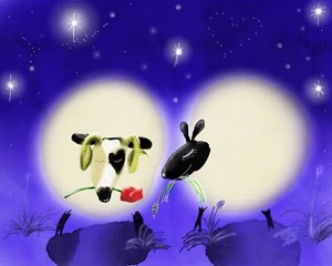 Valentines card. Hello Ewe. 6x6 inch square card. Blank inside - Picture 1 of 3