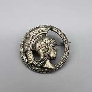Broche Damasceno Acero Tono Plata Conquistador Soldado Guerrero España Deslustrado - Imagen 1 de 6