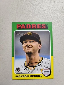 Jackson Merrill 2024 Topps Heritage High Number Rookie RC Card #689 NM - Picture 1 of 2