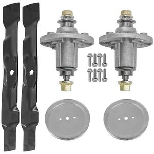 Spindle & Blade Pulley for John Deere 102 105 107S 115 125 135 D100 D105 42" 2x - Picture 1 of 8