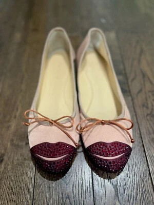 Zapatos planos de seda Charlotte Olympia Kiss me Darcy talla 39 Foto 1 de 4