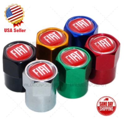 Шестигранные колпачки с логотипом Fiat эмблема колеса шины воздушные клапаны стержень пылезащитный чехол спортивные - Изображение 1 из 4