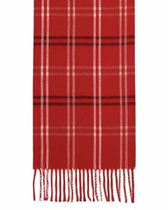 Steve Madden Mid Weight Cozy Plaid Muffler Scarf ONE SIZE Red - Picture 1 of 2