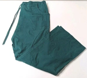 Dickies Scrub Pants Women's L Green Stretch Drawstring - Picture 1 of 8