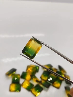 双色碧玺 Hydro 9x11–15x20 毫米八边形-翡翠切割宝石 — 第 1/4 张图片