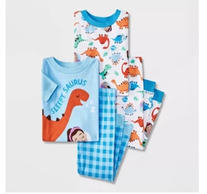 Boys' 4pc Snug Fit Ms. Rachel Cotton Pajama Set - Blue - Picture 1 of 4