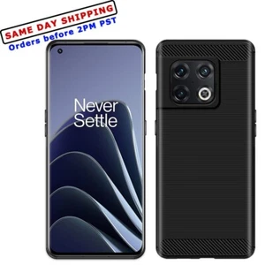 Stoßdämpfende weiche Kohlefaser-TPU-Hülle für OnePlus 10 Pro 5G Handy - Bild 1 von 1