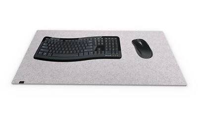 Designer Filz Schreibtischunterlage graumeliert in XXL ca. 40x80cm groß. Orig... - Bild 1 von 4