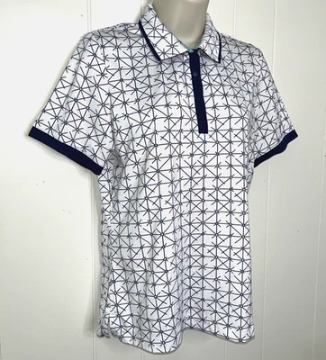 TAIL Women's Short Sleeve Polo Top SMALL GEOMETRIC Golf Tennis Pickleball - Image 1 of 4