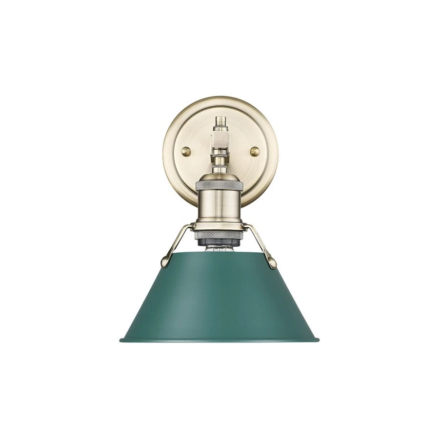 Golden Orwell 1-Light Bath Vanity, Aged Brass/Pine Green - 3306-BA1AB-GN - Изображение 1 из 1