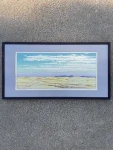 Original Signed Toshi Yoshida Wood-Block Print ‘Desert And Cloud’ 1975 Beautiful - Picture 1 of 10