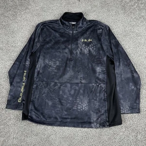 HUK Pullover Herren XL schwarz grau langarm Quarter Zip Kryptek Typhon Camouflage - Bild 1 von 13