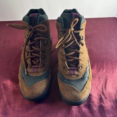 Botas de Senderismo Hi-Tec Dama Idaho Talla 6.5 Marrón Gamuza Verde Cordura Modelo 4713 Foto 1 de 4