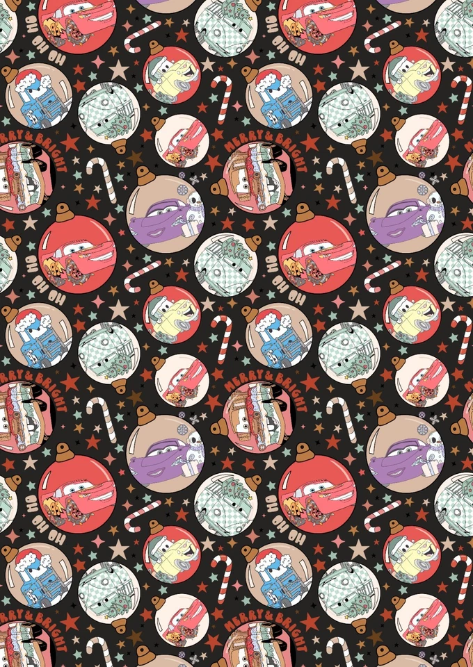 Papel de envolver de Navidad DISNEY CARS - Envoltura de regalo de Disney Cars - Mater McQueen d2 Foto 1 de 1